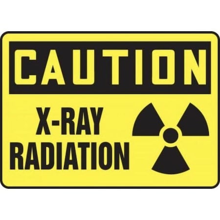 Accuform Radiation & Laser Sign, 10 in H x 14 in W, Dura-Plastic MRAD637XT